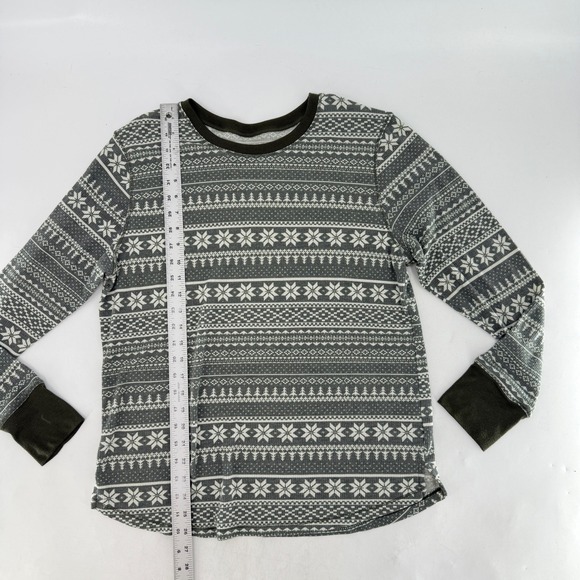 CUDDL DUDS Womens Fair Isle Snowflake Thermal Long Sleeve Stretch Top XL - Picture 7 of 8
